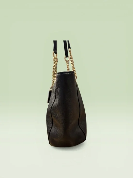 Coach Black Turnlock Chain Tote 27 - Picture 8 of 12